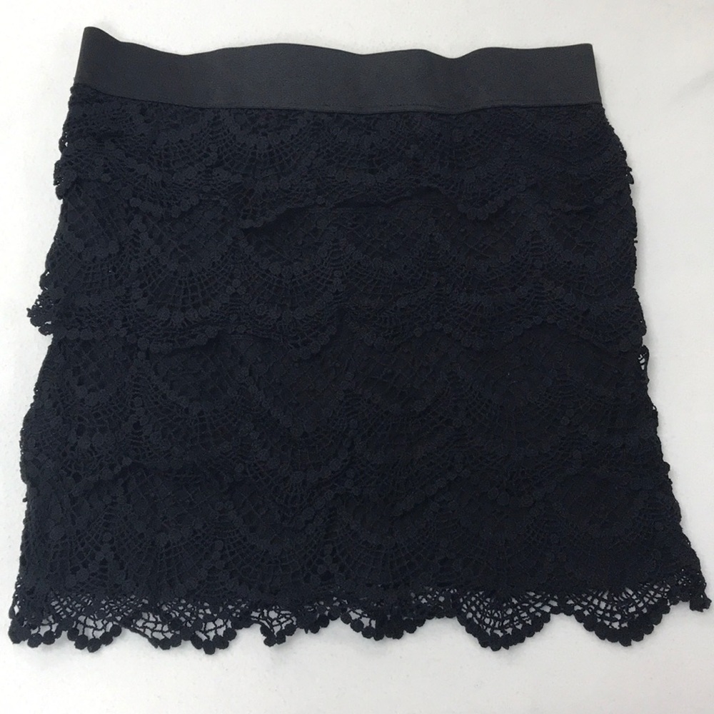 Aeropostale black lace mini skirt